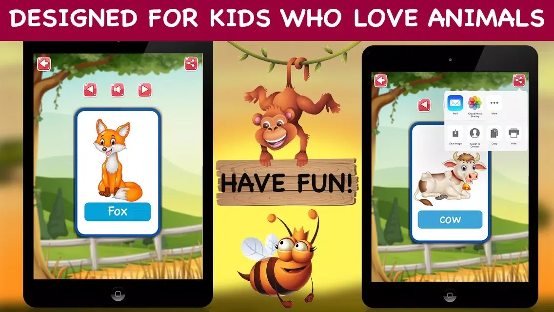 Animals Flash Cards - Educational Animal Games应用截图