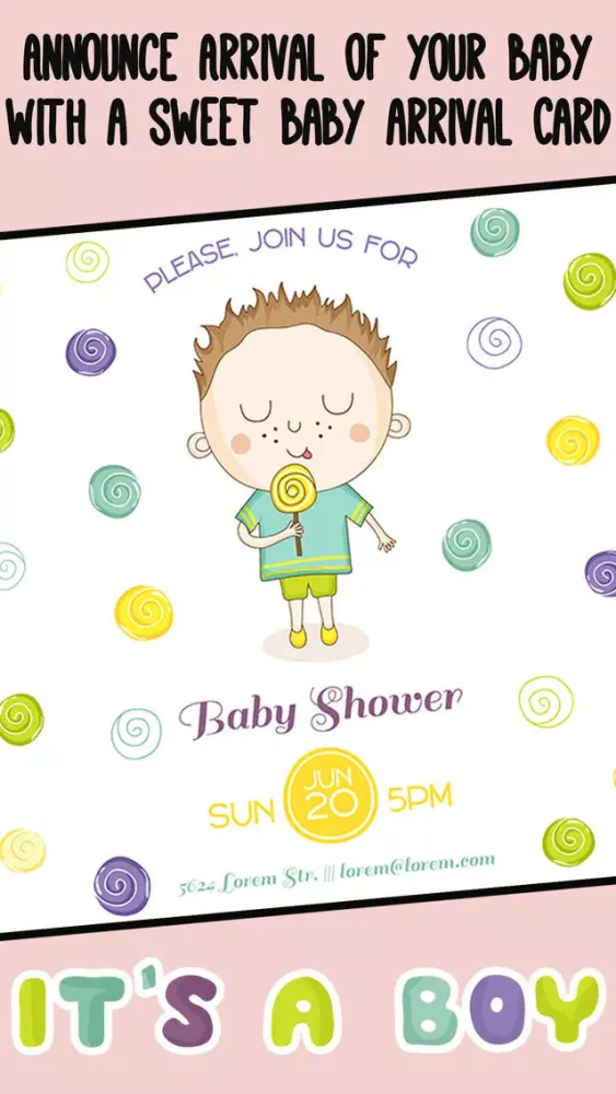 Baby Arrival Announcement & Shower Cards应用截图