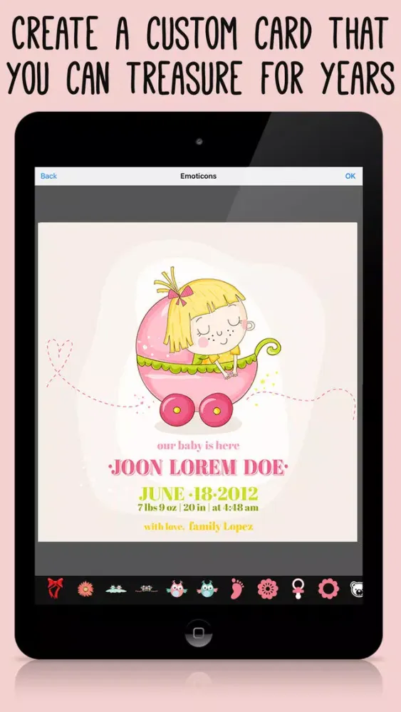 Baby Arrival Announcement & Shower Cards应用截图