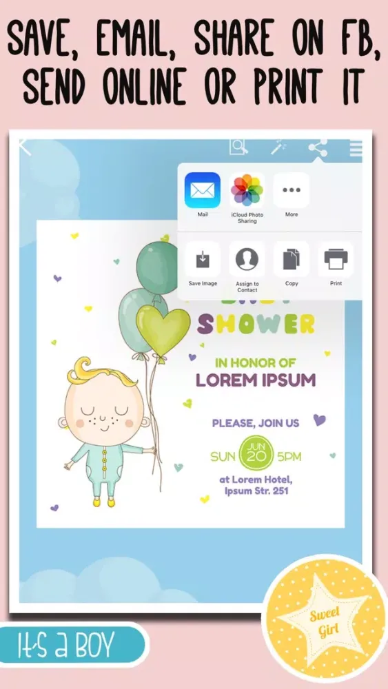 Baby Arrival Announcement & Shower Cards应用截图