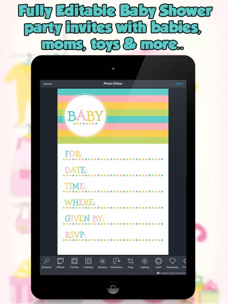 صور Baby Shower Cards & Invitations iPad 