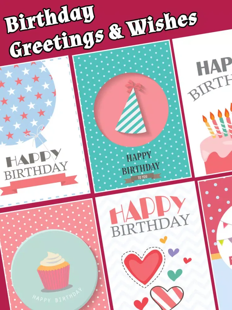 Happy Birthday Cards & Greetings Free iPad  स्क्रीनशॉट