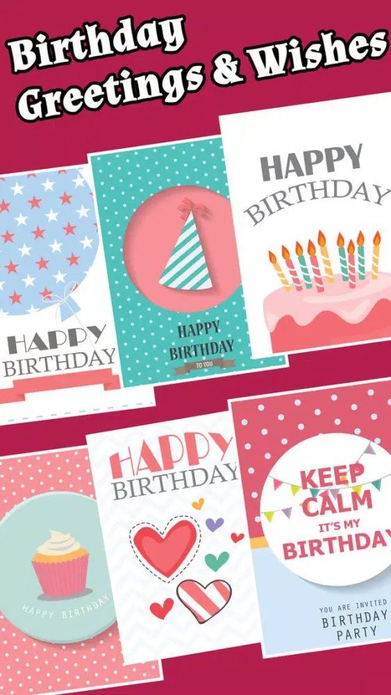 Happy Birthday Cards & Greetings Free स्क्रीनशॉट