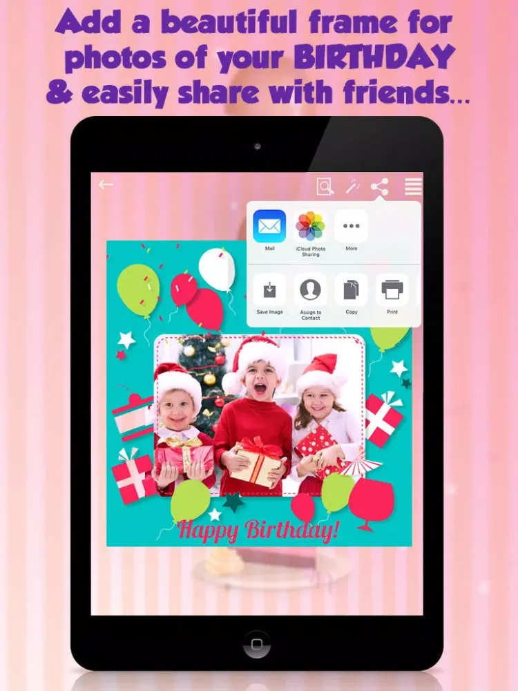 Zrzuty ekranu Birthday Frames Photo Editor iPad 