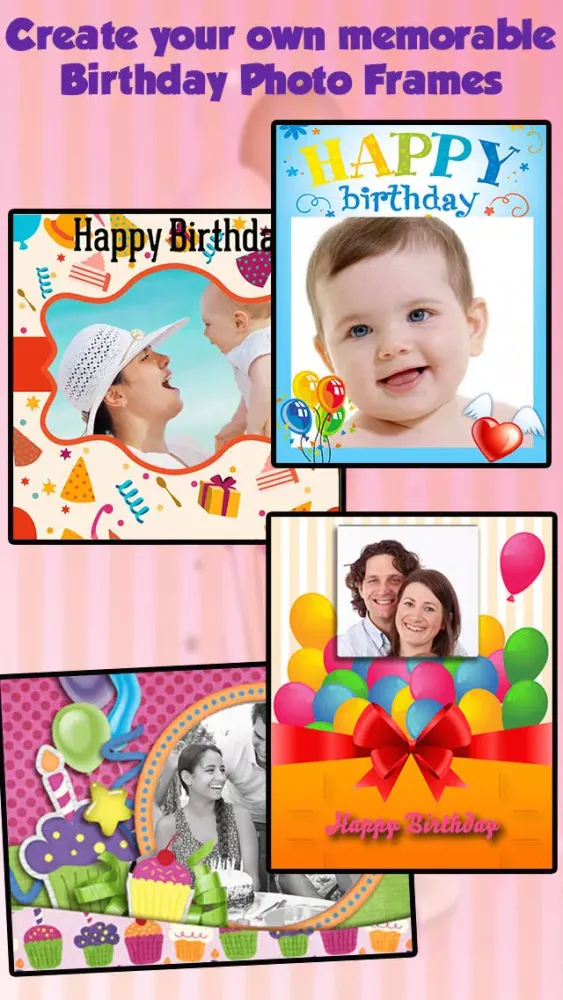 Zrzuty ekranu Birthday Frames Photo Editor