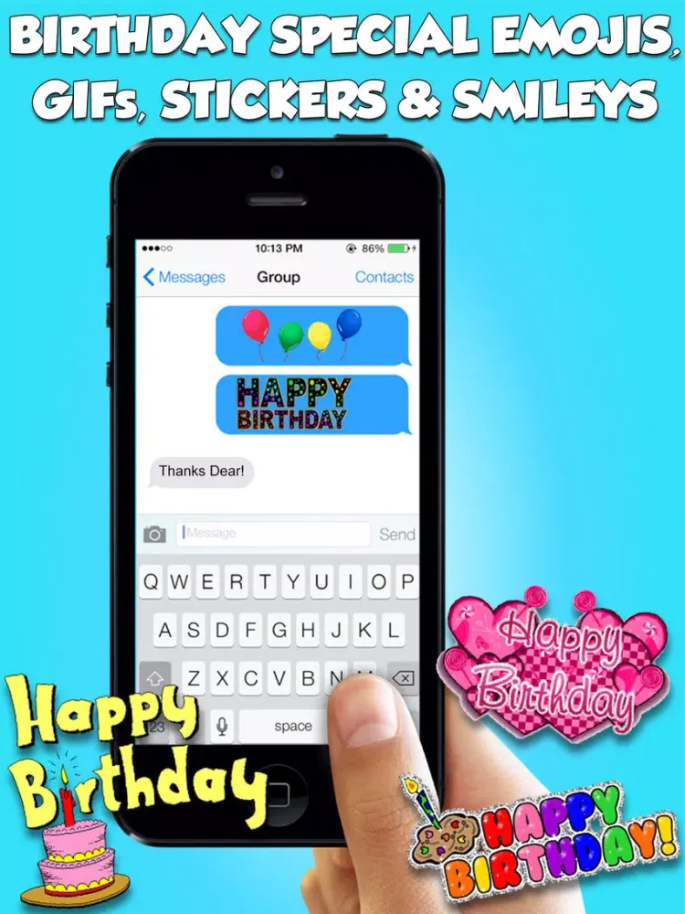 Happy Birthday Animated Emojis & GIFs iPad  স্ক্রিনশট