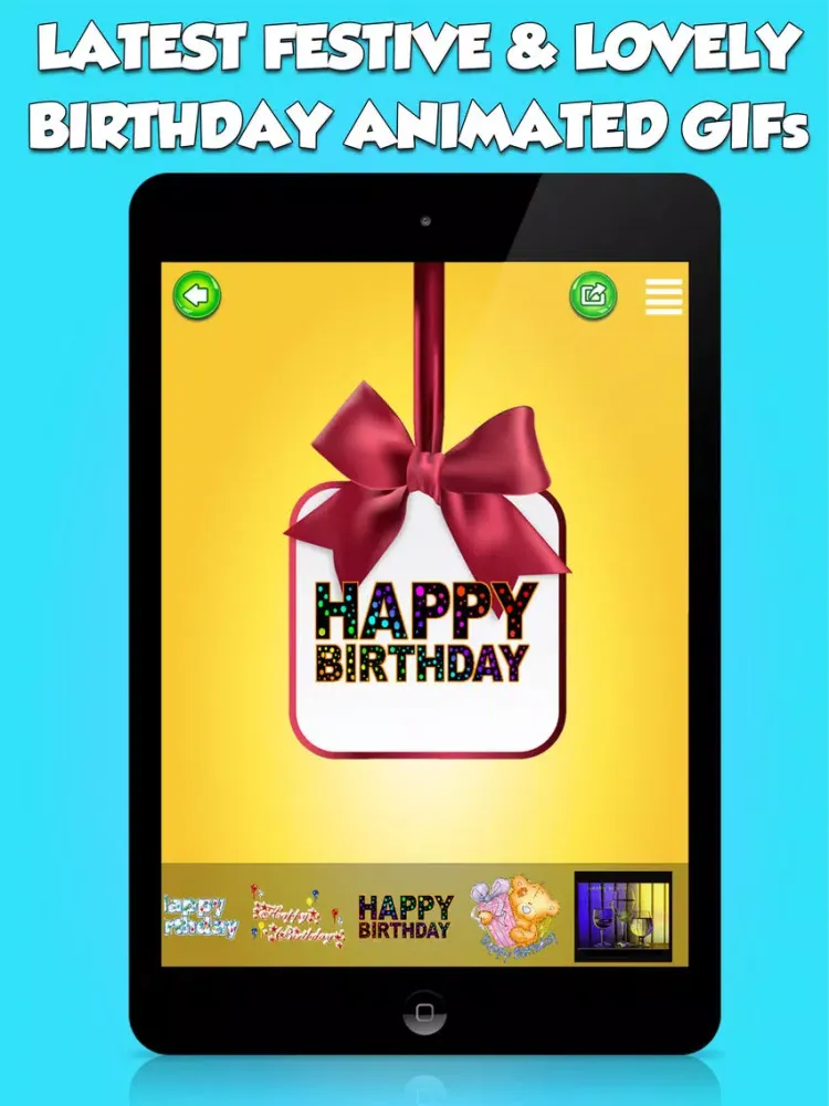 Happy Birthday Animated Emojis & GIFs iPad  স্ক্রিনশট