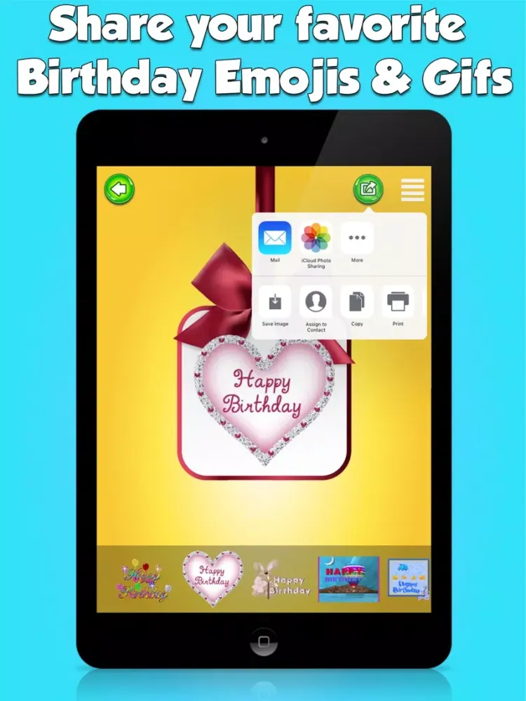 Happy Birthday Animated Emojis & GIFs iPad  স্ক্রিনশট