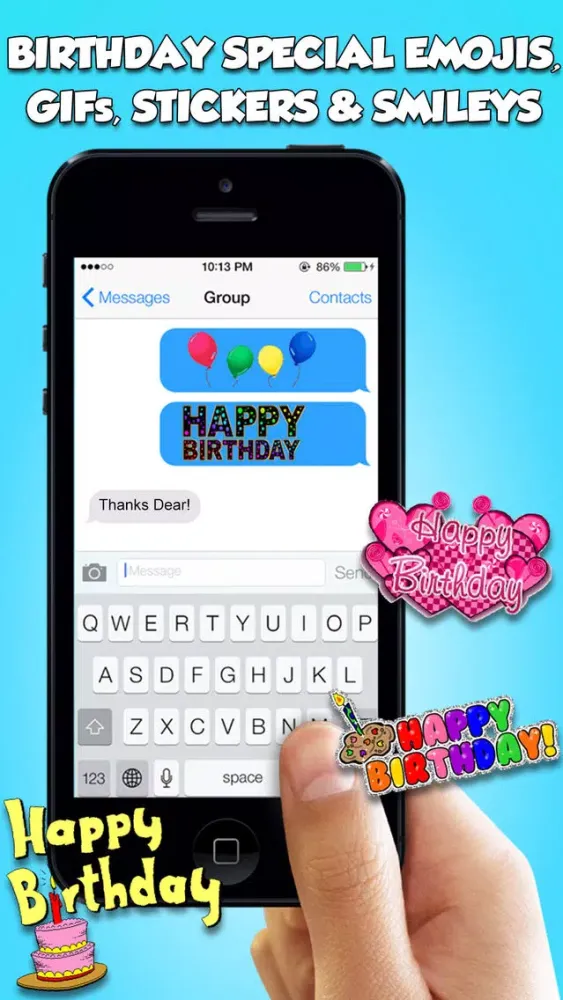 Happy Birthday Animated Emojis & GIFs স্ক্রিনশট