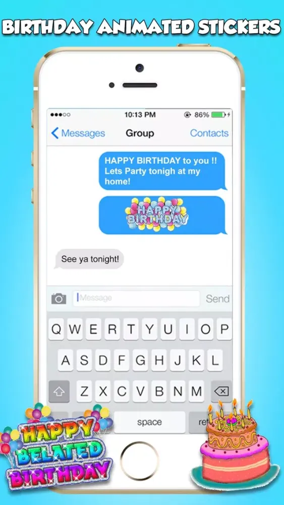 Happy Birthday Animated Emojis & GIFs স্ক্রিনশট