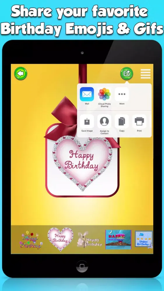 Happy Birthday Animated Emojis & GIFs স্ক্রিনশট