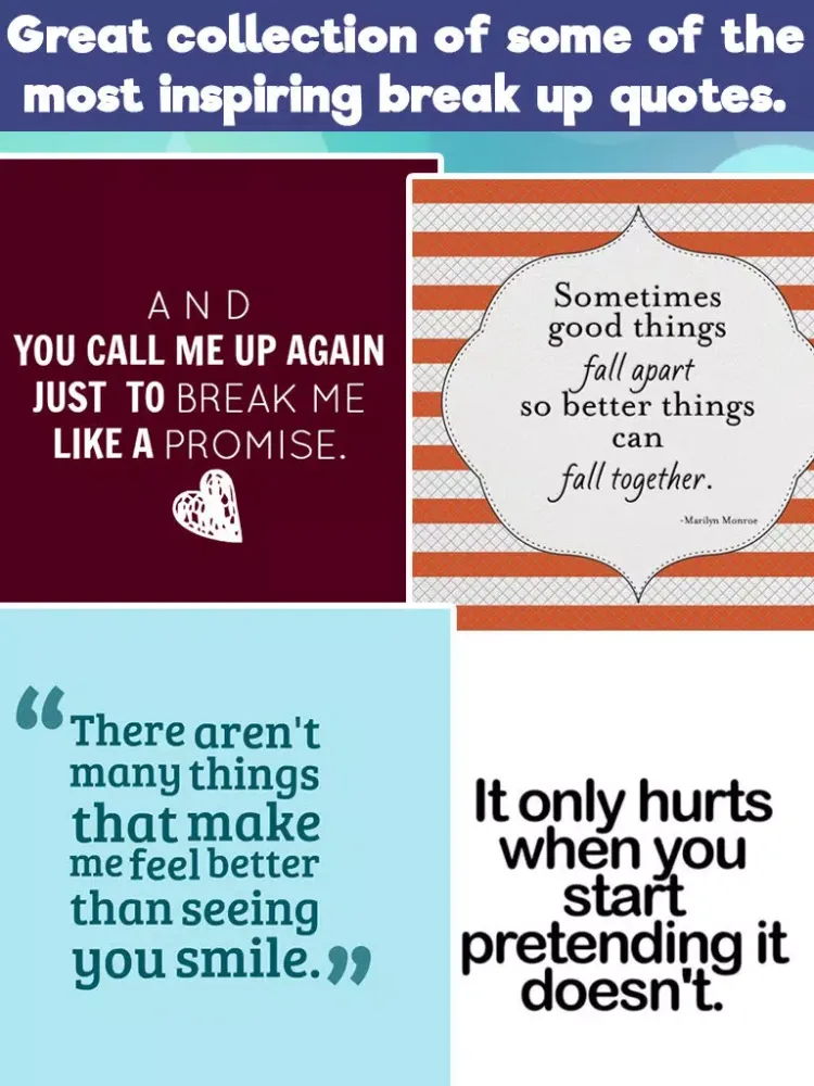 Ảnh chụp màn hình của Heart break & Break Up Quotes iPad 