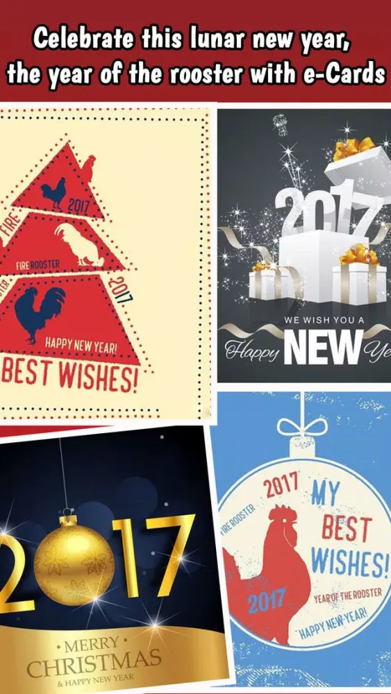 Captures d'écran de Chinese Happy New Year Cards- Year of the Rooster!