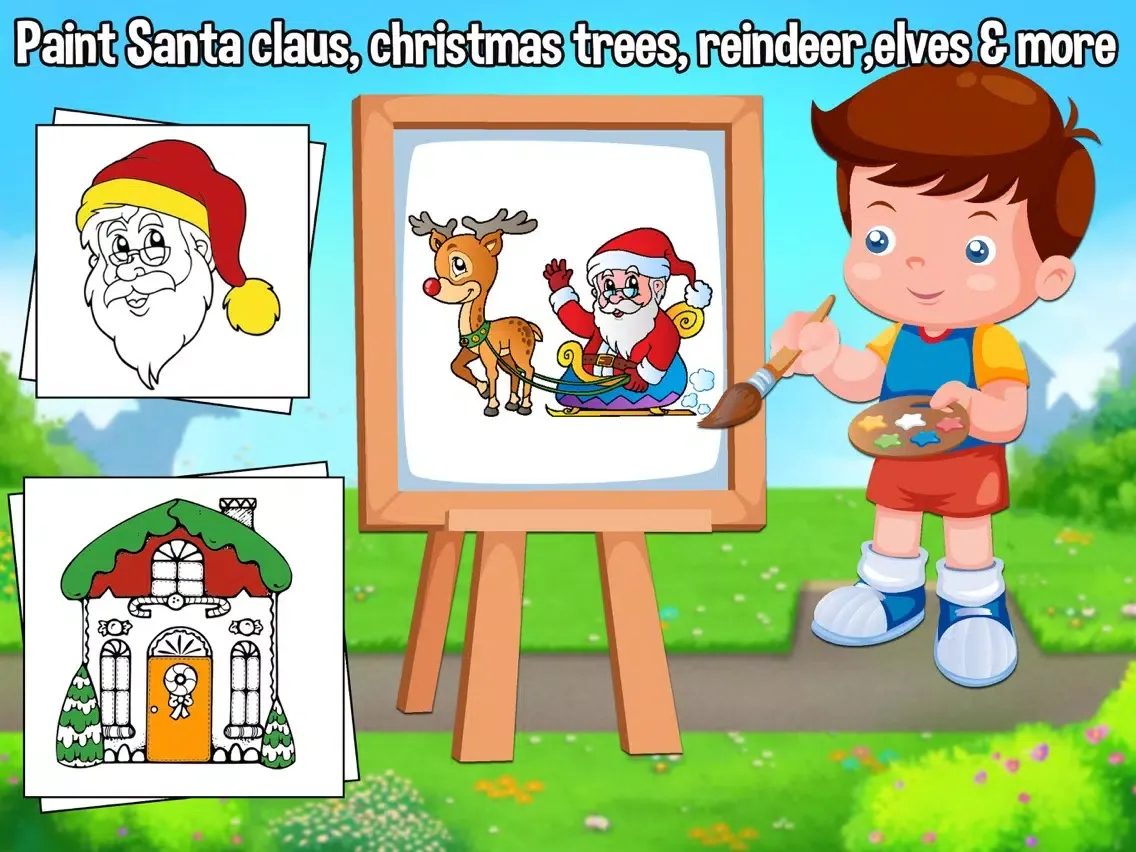 Capturas de pantalla de Christmas Coloring Book! Christmas Games For Kids iPad 