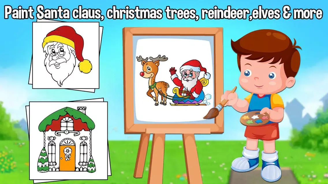 Capturas de pantalla de Christmas Coloring Book! Christmas Games For Kids