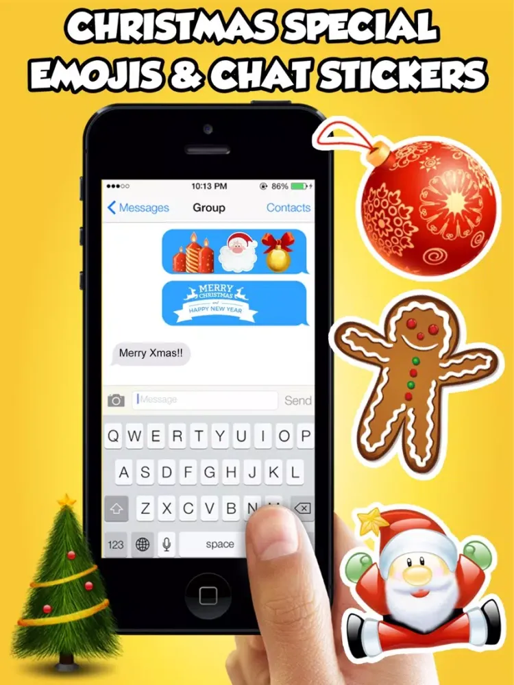 Capturas de pantalla de Christmas Emojis, 3d Emoticons & Chat Stickers iPad 