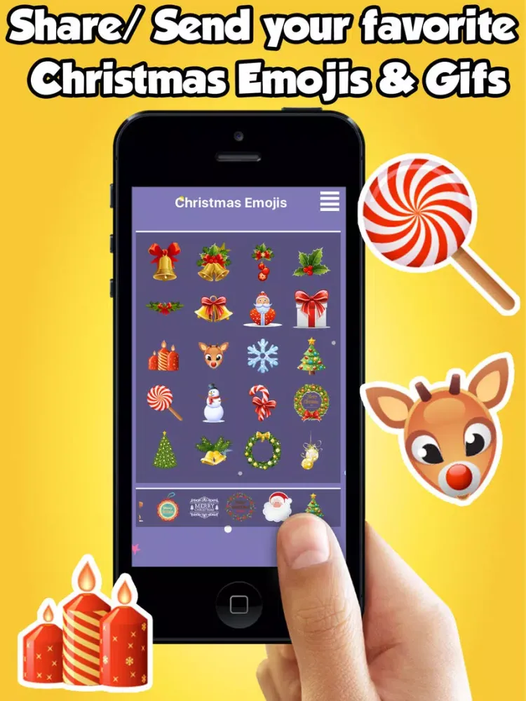 Capturas de pantalla de Christmas Emojis, 3d Emoticons & Chat Stickers iPad 