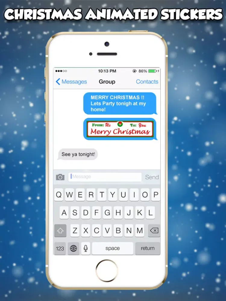 Captures d'écran de Christmas 3d Emojis & GIFs iPad 