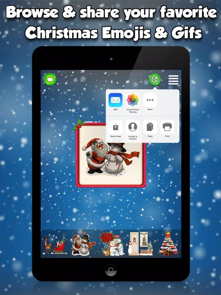 Captures d'écran de Christmas 3d Emojis & GIFs iPad 