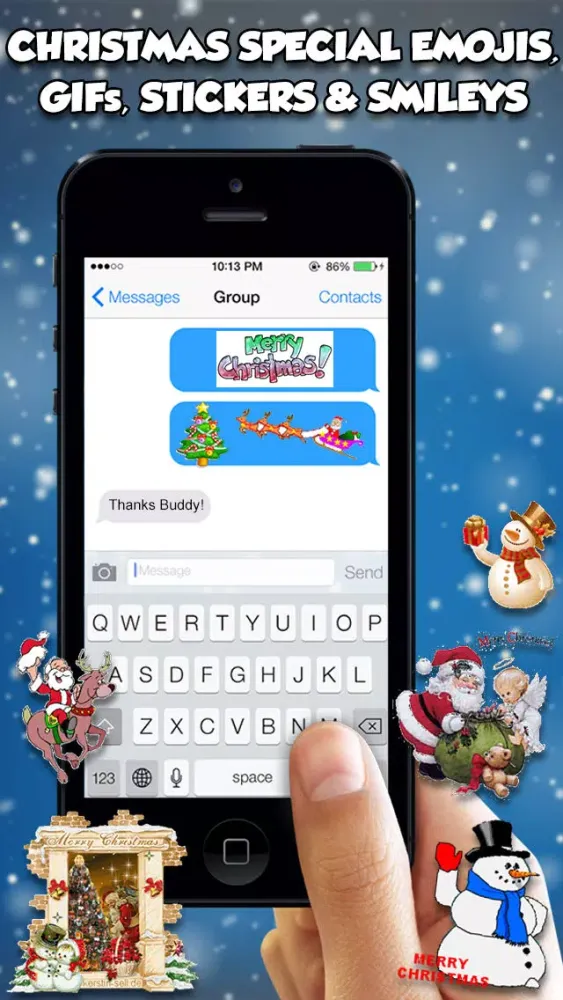Captures d'écran de Christmas 3d Emojis & GIFs