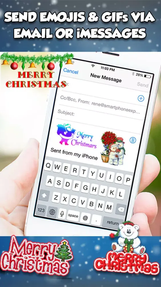 Captures d'écran de Christmas 3d Emojis & GIFs