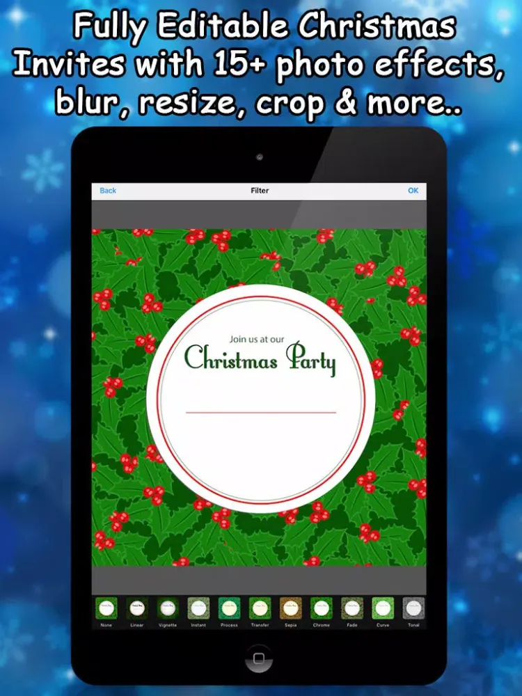 Christmas & New Year Party Invitations iPad  Screenshots
