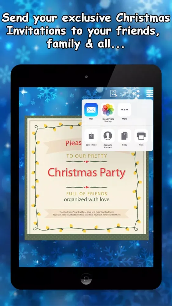 Christmas & New Year Party Invitations Screenshots