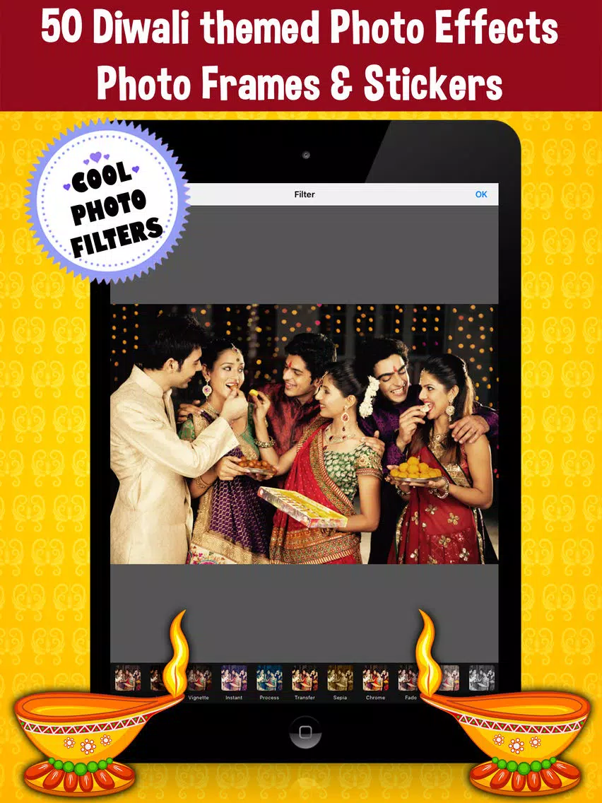Happy Diwali Photo Frames Free iPad 应用截图