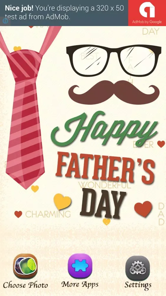 ภาพหน้าจอของ Father's Day Photo Frames Editor