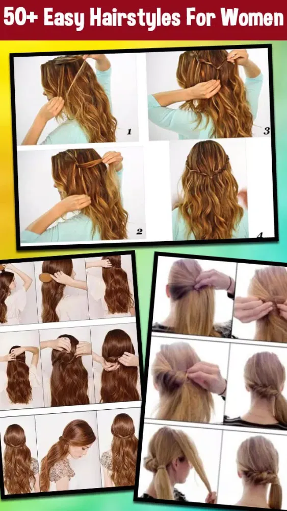 Zrzuty ekranu Women Hairstyles Step By Step - Easy Hairstyles For Girls