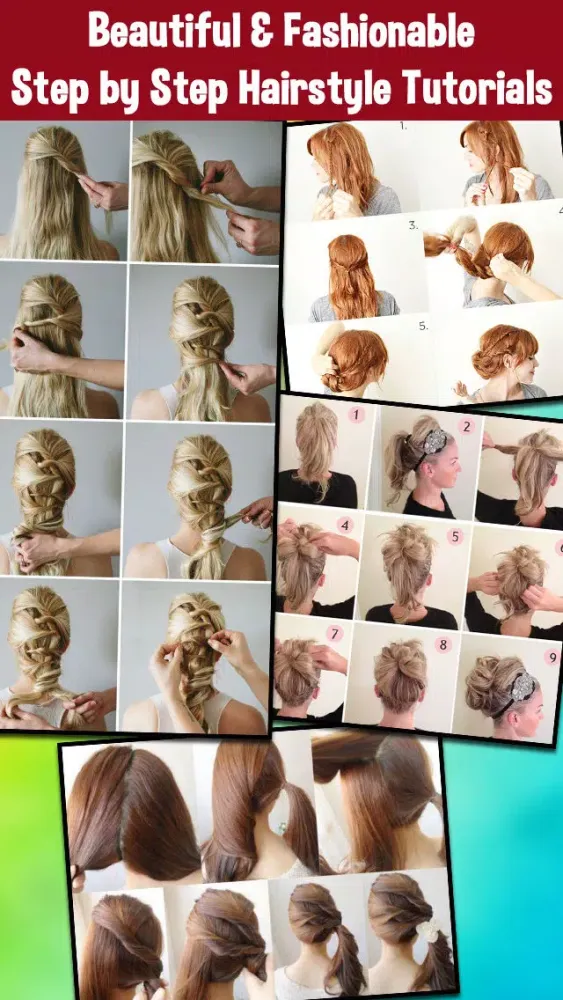Zrzuty ekranu Women Hairstyles Step By Step - Easy Hairstyles For Girls