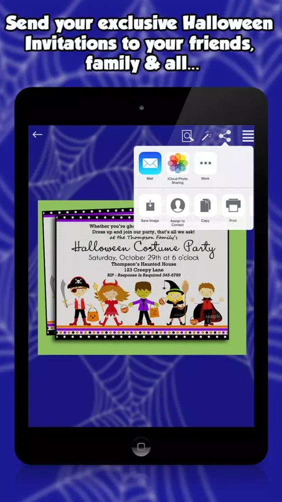 Halloween Invitations For kids スクリーンショット