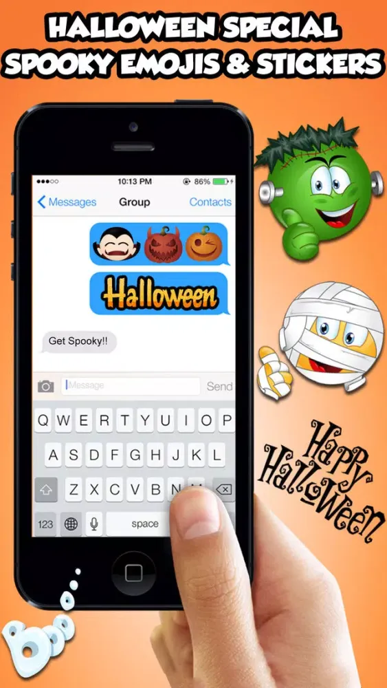 تصاویر Halloween Emojis, 3d Emoticons & Chat Stickers