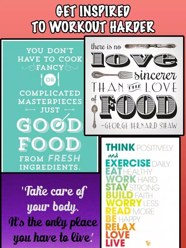 Daily Inspirational & Motivational Health-Fitness Pic Quotes iPad 應用截圖