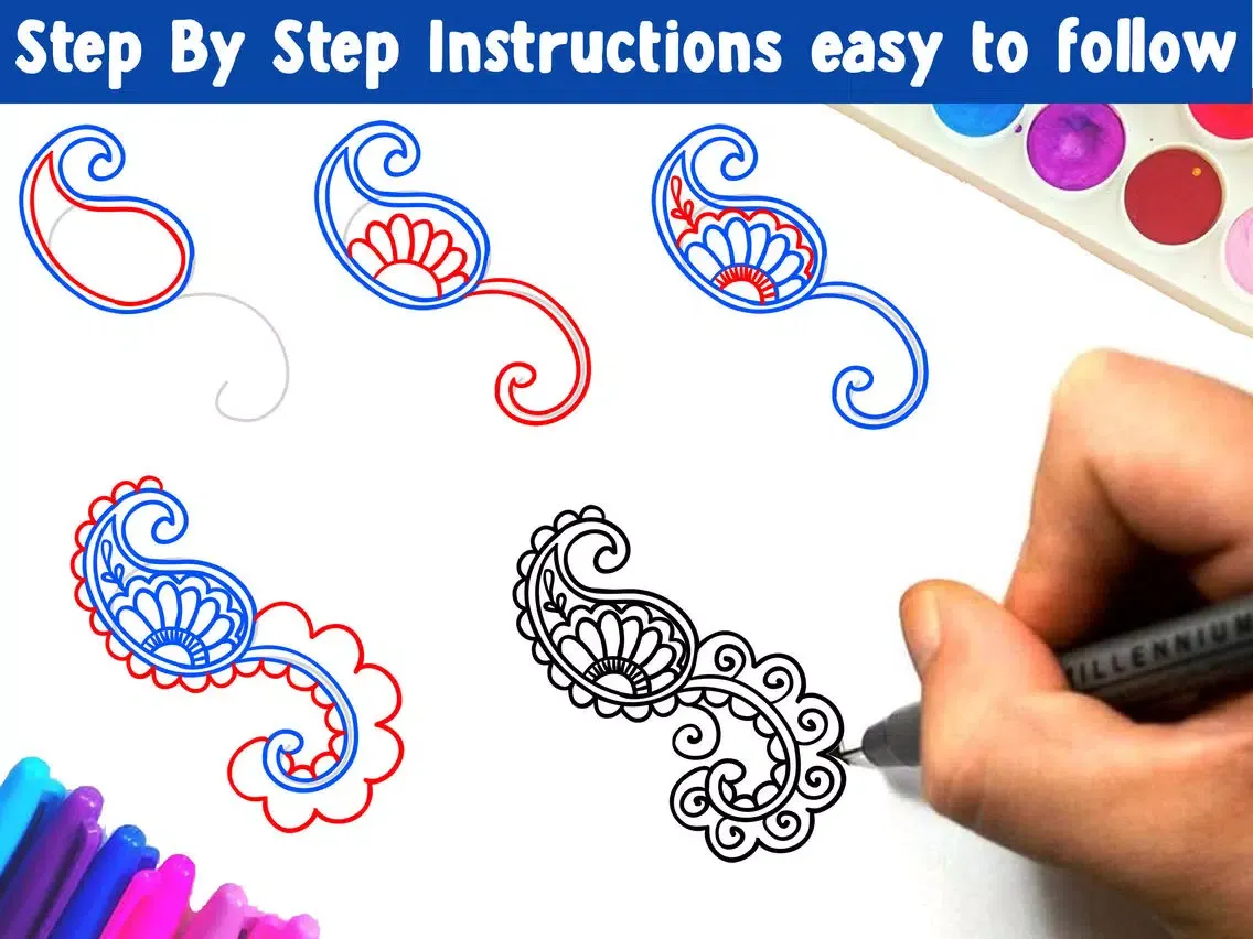 صور Learn How To Draw Henna Tattoo iPad 