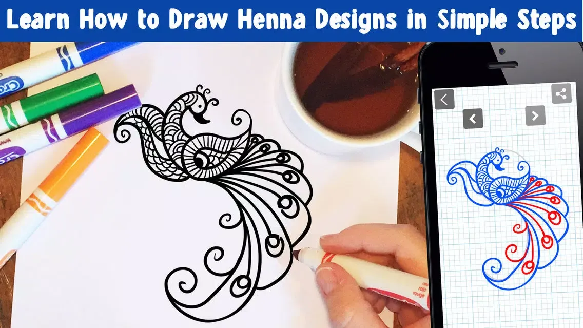 صور Learn How To Draw Henna Tattoo