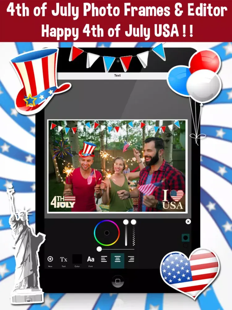 4th Of July - Independence Day Photo Frames Editor iPad  স্ক্রিনশট