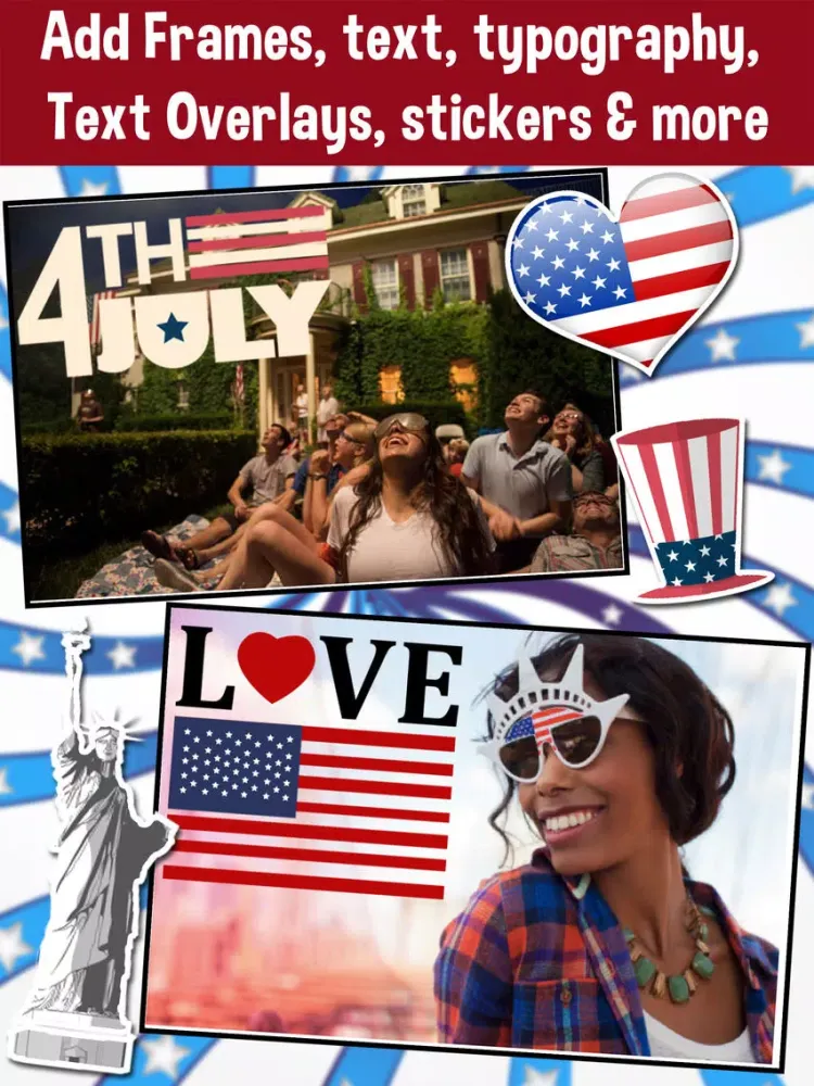 4th Of July - Independence Day Photo Frames Editor iPad  স্ক্রিনশট