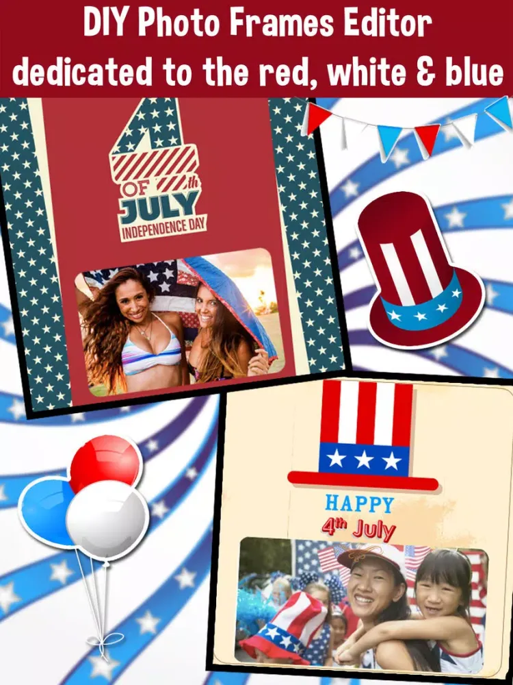 4th Of July - Independence Day Photo Frames Editor iPad  স্ক্রিনশট