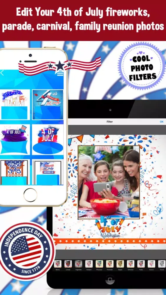 4th Of July - Independence Day Photo Frames Editor স্ক্রিনশট