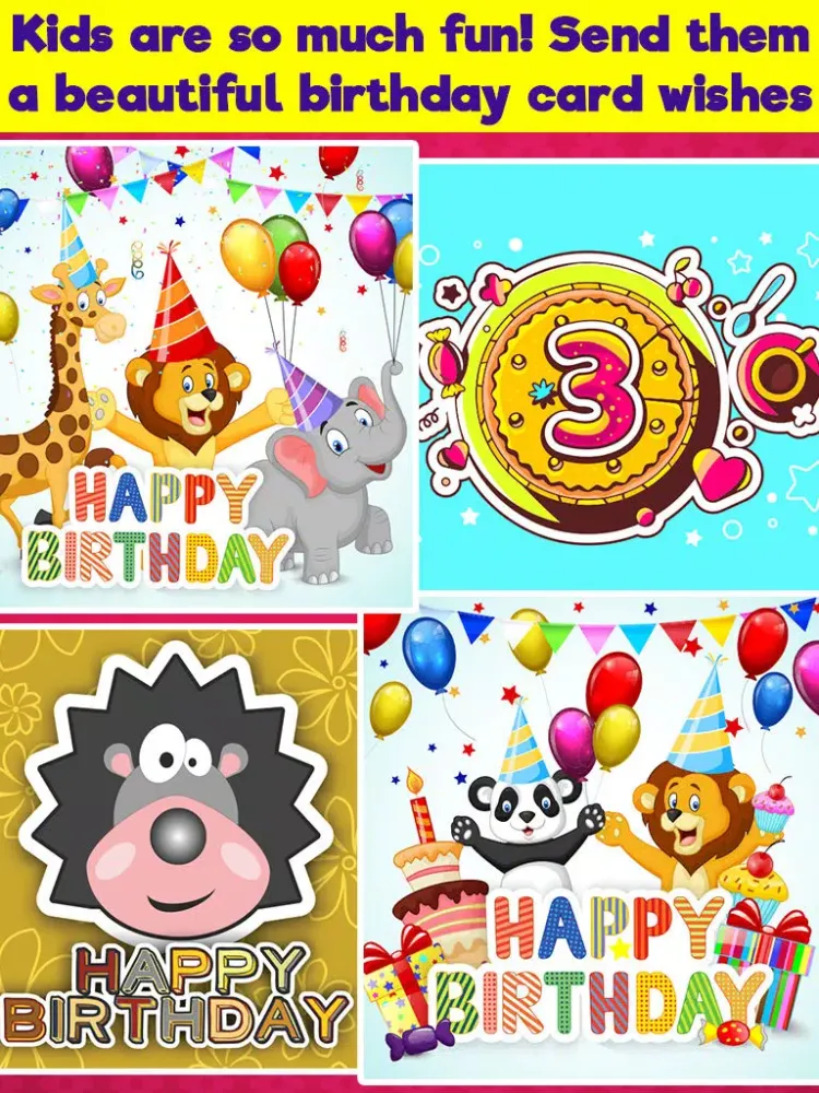 Скриншоты Happy Birthday Cards & Greetings For Kids iPad 