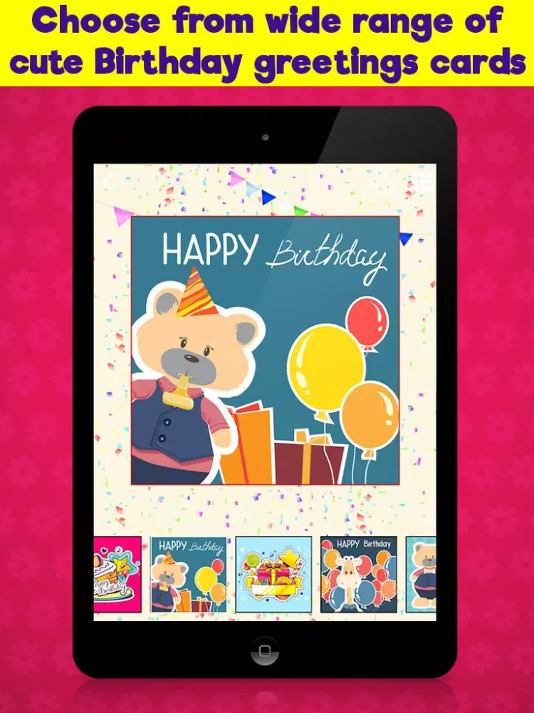 Скриншоты Happy Birthday Cards & Greetings For Kids iPad 