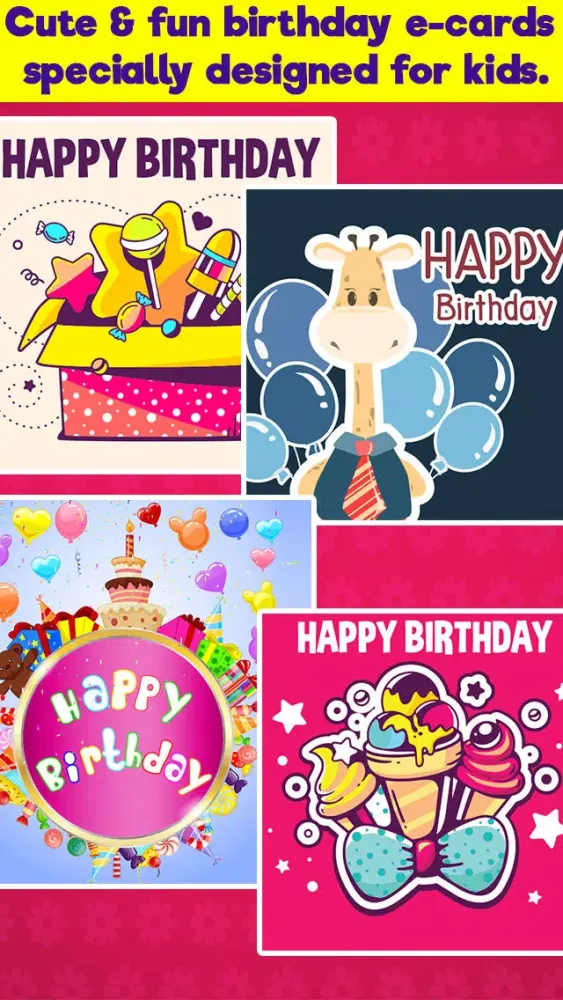 Скриншоты Happy Birthday Cards & Greetings For Kids