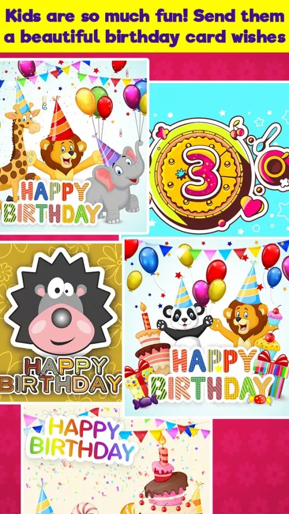 Скриншоты Happy Birthday Cards & Greetings For Kids