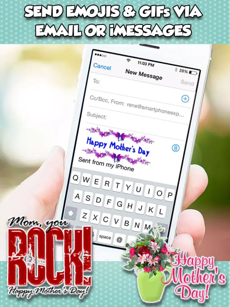 Happy Mother's Day Animated Emojis & GIFs iPad 应用截图