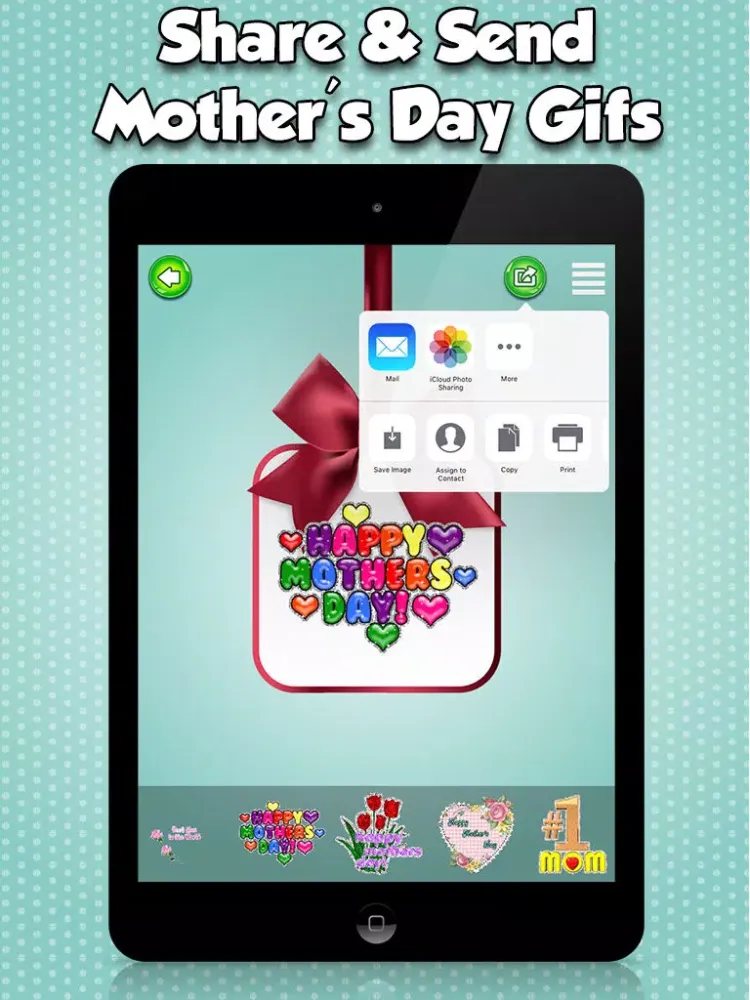 Happy Mother's Day Animated Emojis & GIFs iPad 应用截图