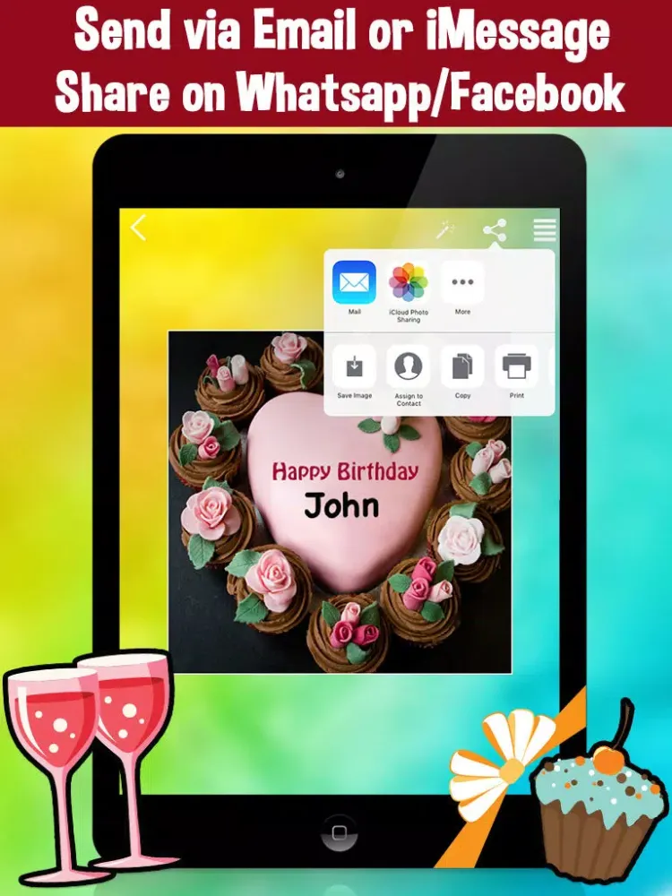 Name On Cake - Happy Birthday Cakes With Editor iPad 應用截圖