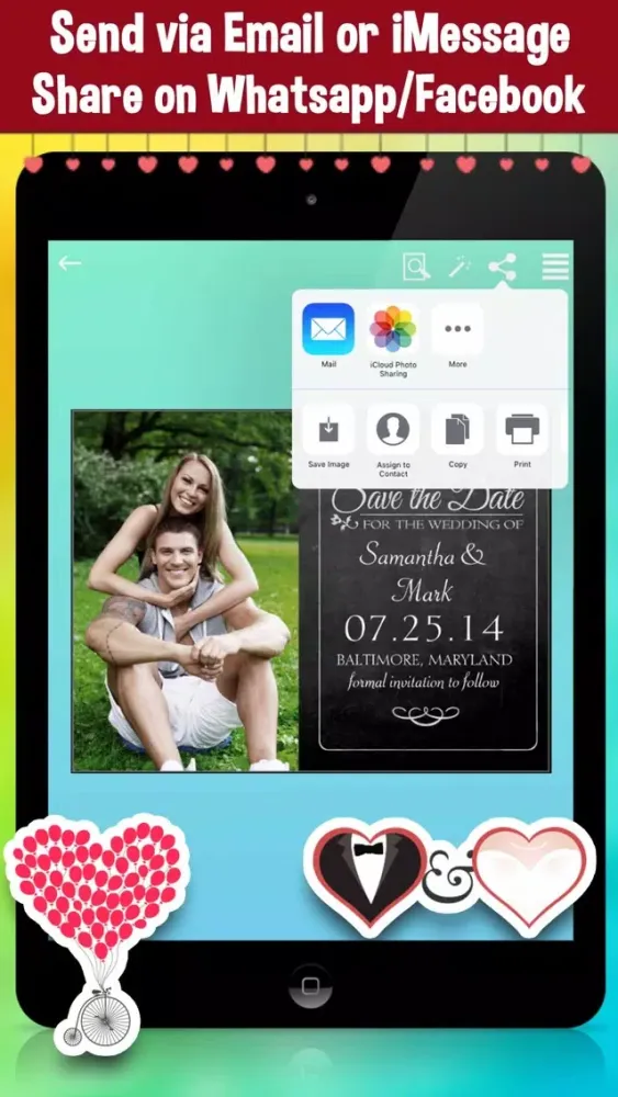 Save The Date - Wedding Invitation Photo Editor سکرین شاٹس