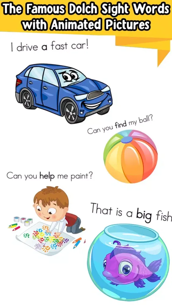 Tangkapan skrin Toddlers My First Sight Words Flash Cards