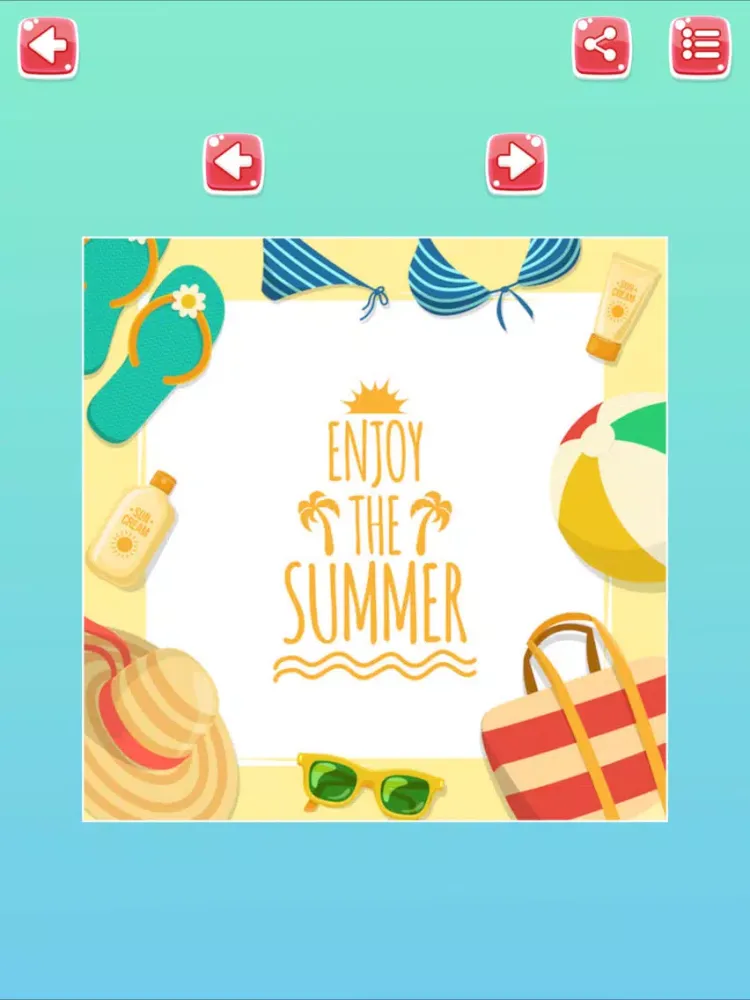 Capturas de pantalla de Enjoy The Summer Time Cards iPad 